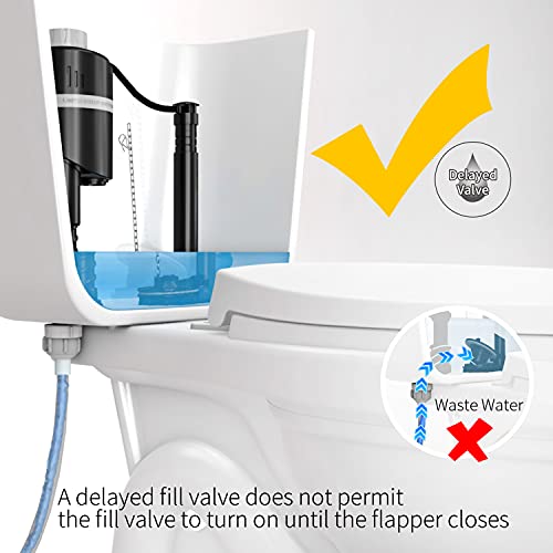 RT R&T A1350 Quiet Toilet Fill Valve Toilet Universal Tank Parts Replacement, Water Saving Toilet Repair Kit - Image 4