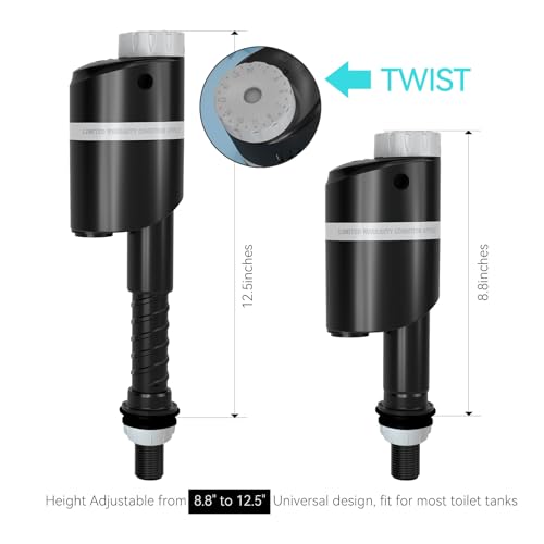 RT R&T A1350 Quiet Toilet Fill Valve Toilet Universal Tank Parts Replacement, Water Saving Toilet Repair Kit - Image 5