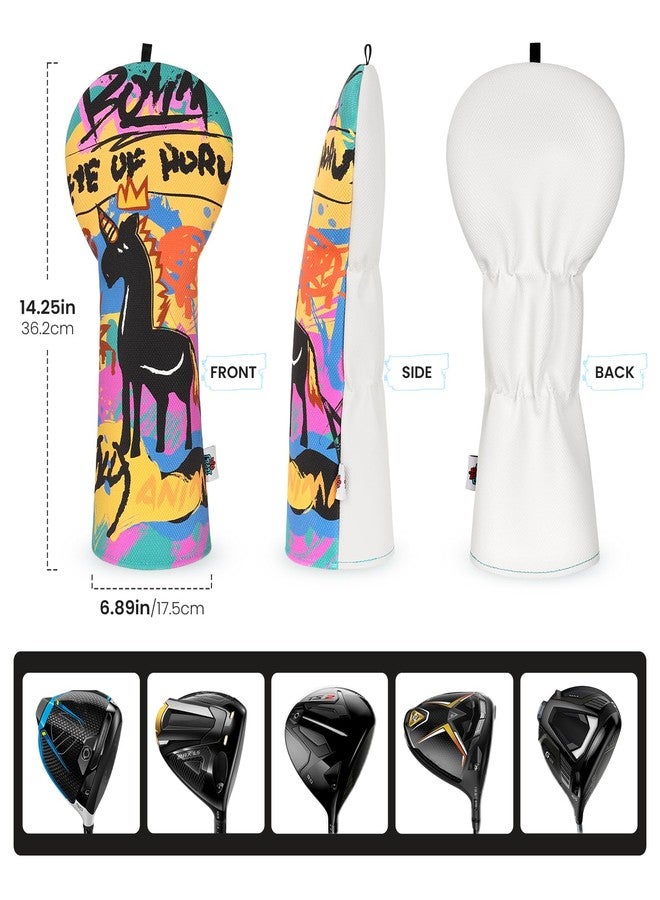 Big Crazy Funny Driver Headcover - Unique Graffiti Style - Waterproof Golf Gead Covers - Golf Club Covers with Soft Lining - Stylish Protection for Your Clubs - Image 2