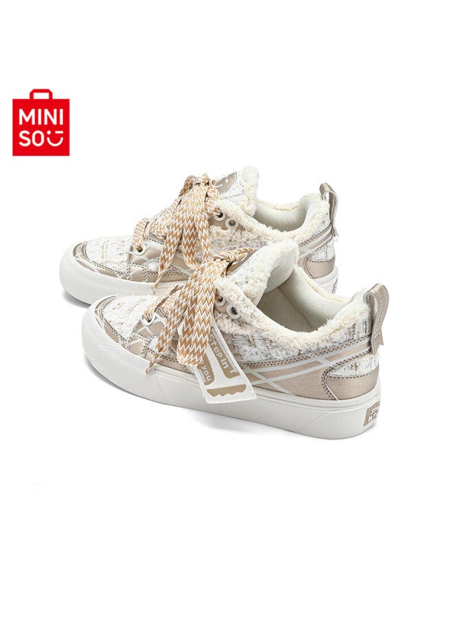 Miniso Tassel Fashion Sneakers For Men And Women Summer Casual Sports Bread Shoes Platinum Size 43 - Image 3