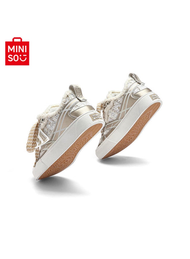 Miniso Tassel Fashion Sneakers For Men And Women Summer Casual Sports Bread Shoes Platinum Size 43 - Image 4