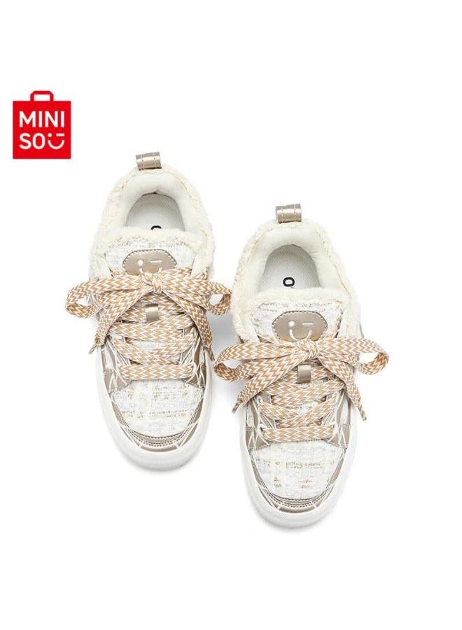 Miniso Tassel Fashion Sneakers For Men And Women Summer Casual Sports Bread Shoes Platinum Size 43 - Image 2