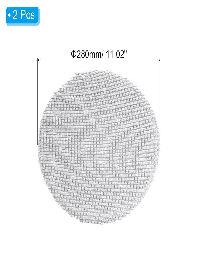 PATIKIL 11" Round Bar Stool Cover, 2 Pack Elastic Stool Cover for Diameter 11"-13" Chair, Light Gray - Image 2