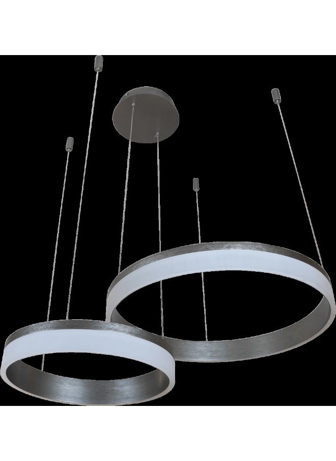 Hummer Modern hanger with two rings, gray, lighting color, 3 lights, 75 watts 