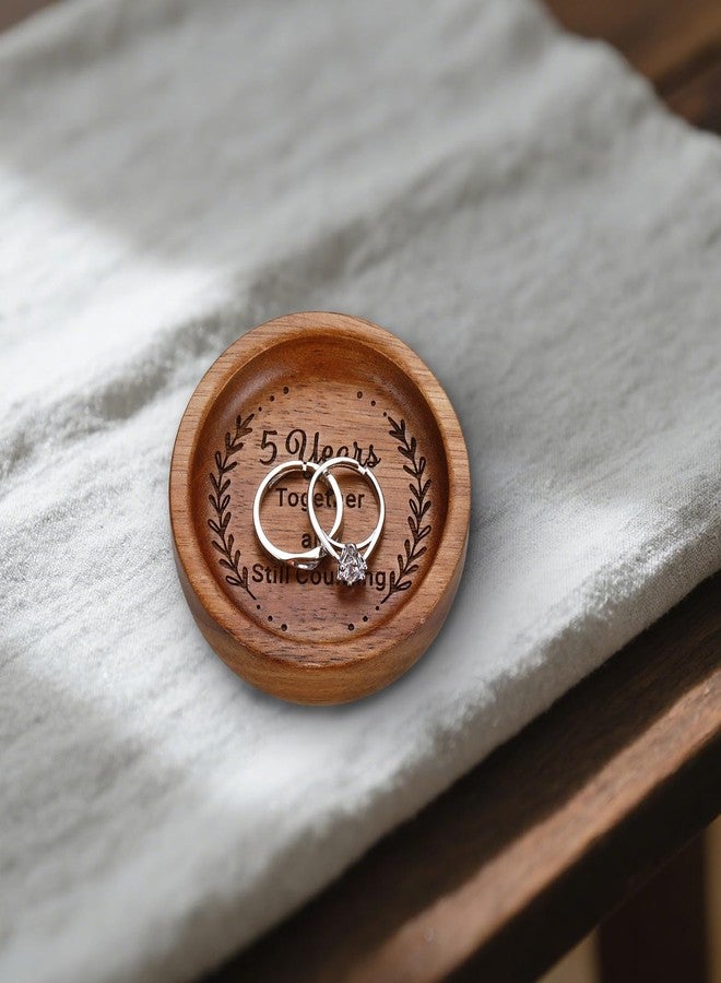 Vanlovemac Wooden Ring Dish 5th Anniversary Wood Gifts for Her Him, 5 Year Wooden Gift for Wife Husband, 5 Year Marriage Gifts Anniversary for Couple, Fifth Aniversario Ideas for Women Men Boyfriend Girlfriend - Image 5