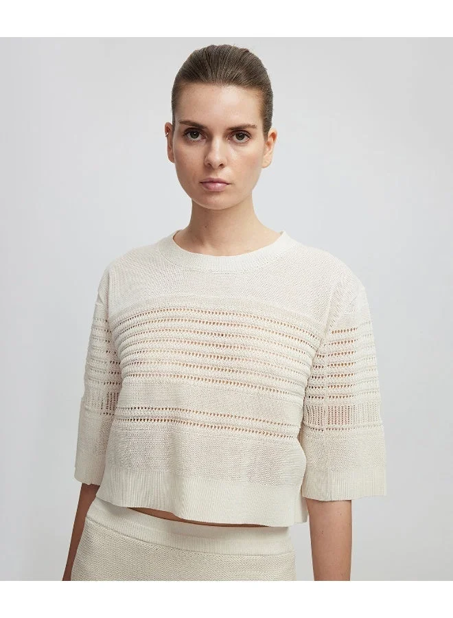 ابيكول سترة تريكو بنسيج متباين