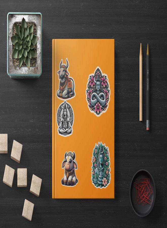 D2C Har Har Mahadev OM Shiv Stickers - Pack of 21 Glitter Finish Waterproof Stickers for Laptop, Journal, Scrapbook, Diary, Prayer Room, Mandir, Mobile - Image 4