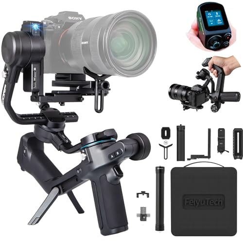 FeiyuTech SCORP 2 KIT Gimbal Stabilizer for DSLR and Mirrorless Camera,Built-in AI Tracking,3-Axis Gimbal for Sony/Canon/Nikon/Fujifilm, Max 5.51lbs,Touch Screen, Native Vertical Shooting with Case - Image 1