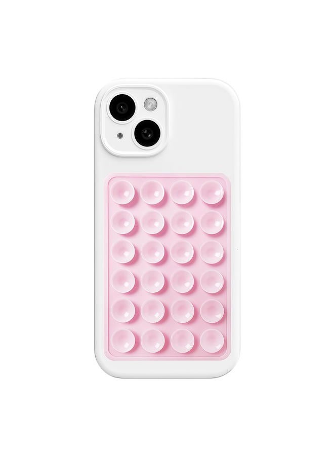 AZXYI Silicone Suction Phone Case Mount, Silicon Adhesive Suction Cup Phone Mount, Non Slip Sticky Phone Grip for Cellphone, Strong Grip Holder for Selfies and Videos (Light Pink) - Image 1