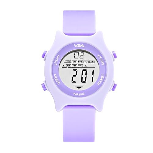 V2A Kids Watch for Boys and Girls Age 4-13 for Multi-Functional 30 M Waterproof Digital Sports Watches for 4 5 6 7 8 Year Old Boy and Girl | Birthday Gift for Kids (Purple) - Image 1