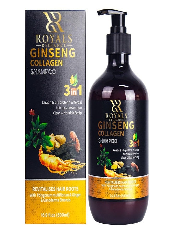 Royals Radiance Ginseng Collagen Shampoo 3-in-1 with Keratin & Silk Protein | Herbal Hair Loss Prevention | Cleans & Nourishes Scalp | Revitalises Hair Roots | 300 ml - Image 5