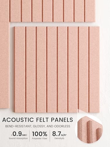 Bumusty Large Cork Board Alternative-36 x 24" Felt Bulletin Board Tiles, with 30 Pushpins, 40 Adhesive Tabs, 6-Pack Slat Wall Paneling, Cork Boards for Office Push Pin Board Felt Board-Pink - Image 3