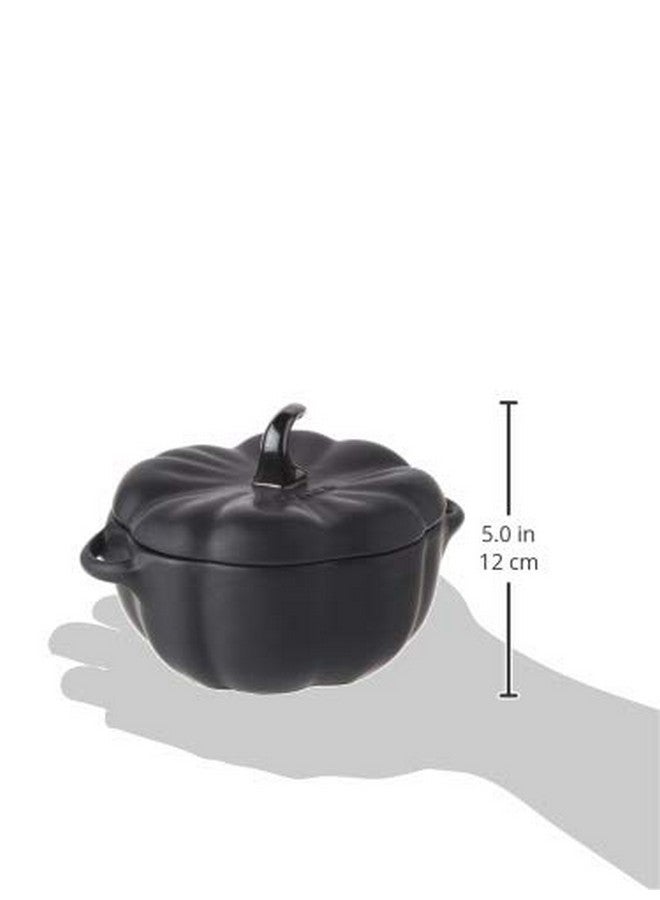 STAUB 0.5-qt Petite Ceramic Pumpkin, Oven & Stove Safe up to 572°F, Baking Dish, Candy Dish, Matte Black - Image 3