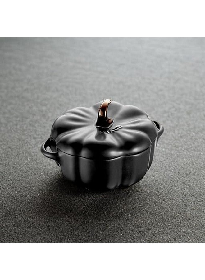 STAUB 0.5-qt Petite Ceramic Pumpkin, Oven & Stove Safe up to 572°F, Baking Dish, Candy Dish, Matte Black - Image 5