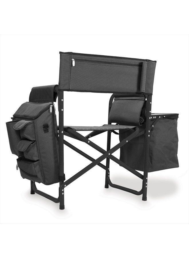 PICNIC TIME ONIVA - a Picnic Time Brand Fusion Original Design Outdoor Folding Chair, Gray with Black Frame , 33 x 7 x 21  - Image 4