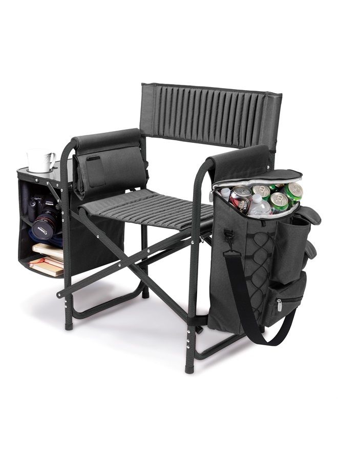 PICNIC TIME ONIVA - a Picnic Time Brand Fusion Original Design Outdoor Folding Chair, Gray with Black Frame , 33 x 7 x 21  - Image 1