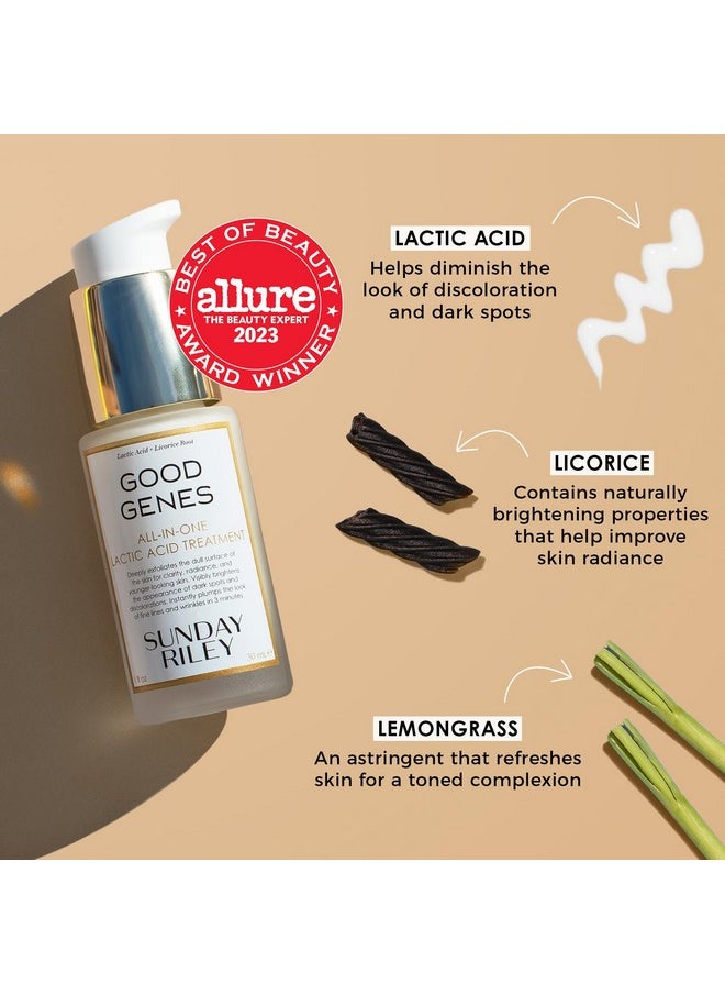 Sunday Riley - Sunday Riley Sunday GGL-15-US-FG Riley Good Genes All-In-One Lactic Acid Treatment Face Serum 0.5oz - Image 1