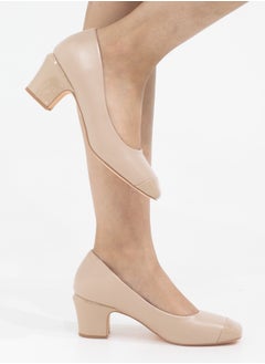 LAMARAPARIS Delilah comfy 5cm heel pointy court shoe nude  - Image 2