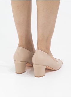 LAMARAPARIS Delilah comfy 5cm heel pointy court shoe nude  - Image 4