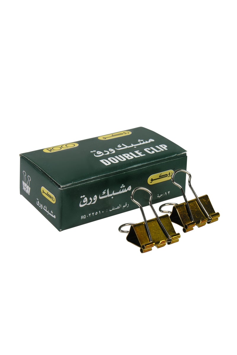 ROCO Binder Clips 1.00 in ( 2.54 cm ) Plated Gold