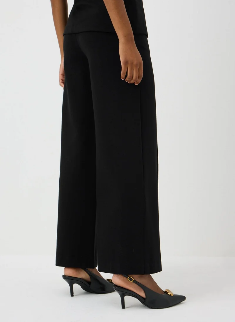 ماتلان Black Ponte Co Ord Wide Leg Trousers