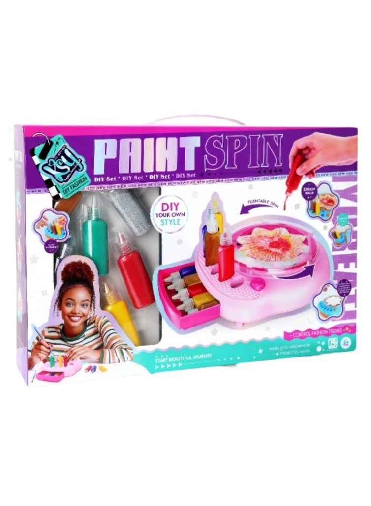 YETI Paint Spin Art Machine Kit For Kids Creative Spinner Toy Set with Paints, Artboards & Brushes - Image 1