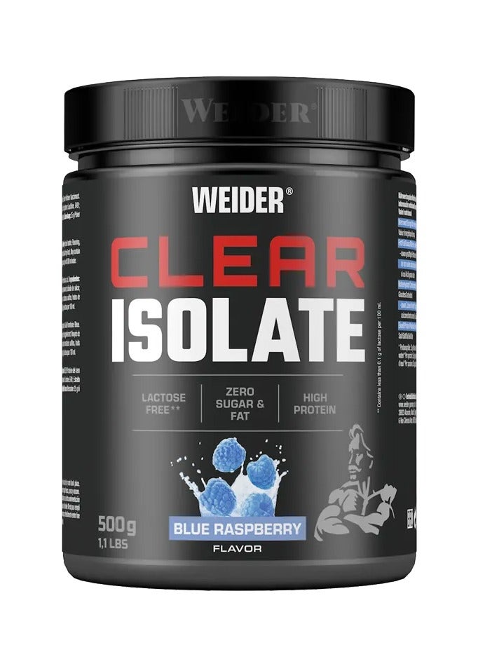 Weider Clear Isolate 500g – Blue Raspberry Flavor – Whey Protein Isolate - Image 1
