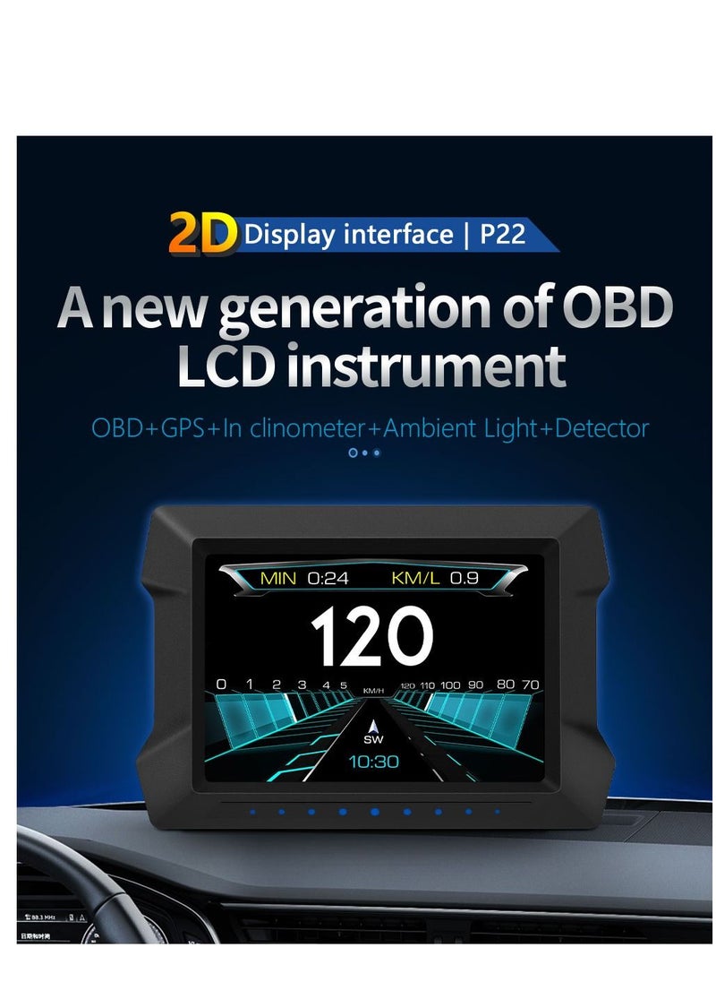 GULFLINK GULFLINK Head Up Display OBD LCD Vehicle Speed Meter  - Image 4