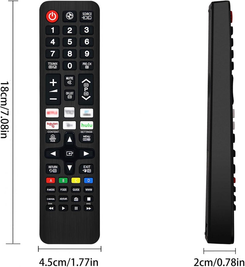 SIUMAL جهاز تحكم عن بعد عالمي لتلفزيون سامسونج الذكي LED QLED UHD HDTV - لا حاجة للإعداد - Image 1