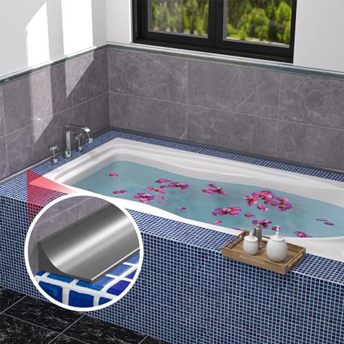 RANUR Silicone Water Stopper with Glue Collapsible Threshold Water Dam Barrier Strip for Shower, Self-Adhesive Kitchen Sink, Water Retaining Stopper, Dry and Wet Separation Strip (Black, 2 Meter) - Image 5