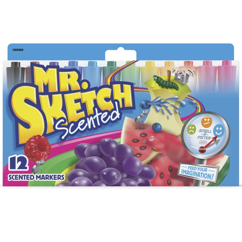 Mr. Sketch Mr. Sketch Scented Markers, Chisel Tip Marker, Assorted Colors, 12 Count - Image 3