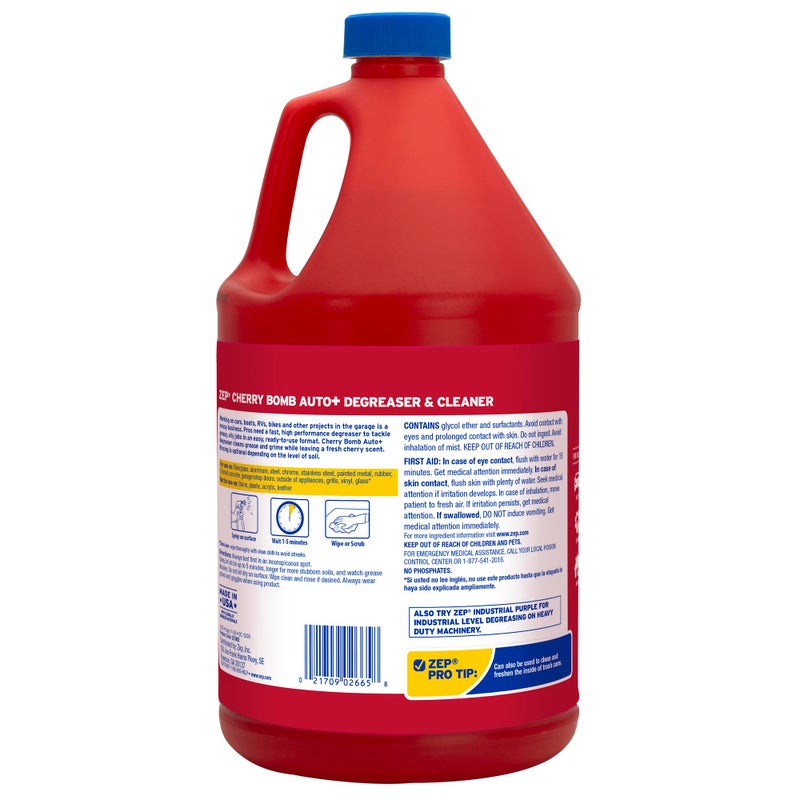 Zep زيف قنبلة الكرز أوتوماتيكية + مزيل الدهون ومنظف - للسيارات، البحرية، المركبات الترفيهية، والمنزل - 1 جالون - Image 3