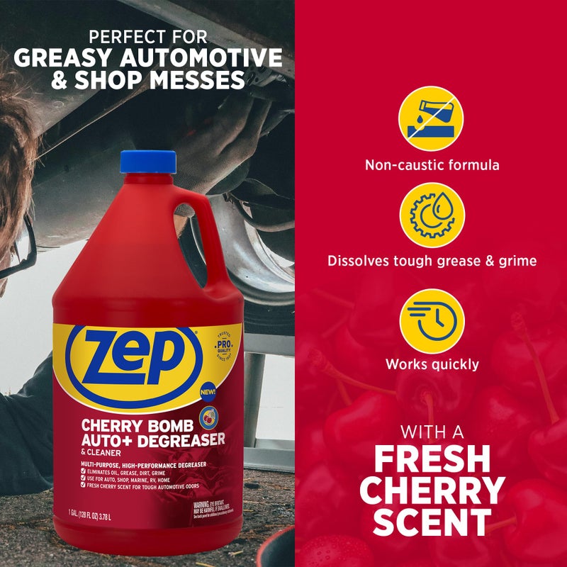 Zep زيف قنبلة الكرز أوتوماتيكية + مزيل الدهون ومنظف - للسيارات، البحرية، المركبات الترفيهية، والمنزل - 1 جالون - Image 5