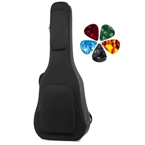 IMAGINEA 41 Inch Guitar Bag Heavy Padded Acoustic Guitar Gig Covers Bag Case for Guitar with 5 Picks, Adjustable Shoulder Strap Bags for Dust-Proof & Oxford Water-Resistant Soft Bags - Image 1