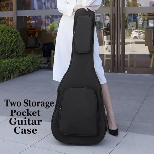 IMAGINEA 41 Inch Guitar Bag Heavy Padded Acoustic Guitar Gig Covers Bag Case for Guitar with 5 Picks, Adjustable Shoulder Strap Bags for Dust-Proof & Oxford Water-Resistant Soft Bags - Image 4