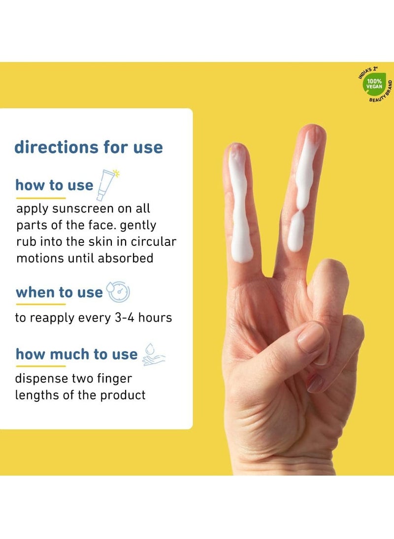 Plum - Sunscreen With 2% Niacinamide & Rice Water Hybrid Face Sunscreen with SPF 50 PA+++ Protects & Brightens Skin No White Cast Reduces Blemishes Non-Greasy UVA & UVB Protection All Skin Types, 50 g - Image 1