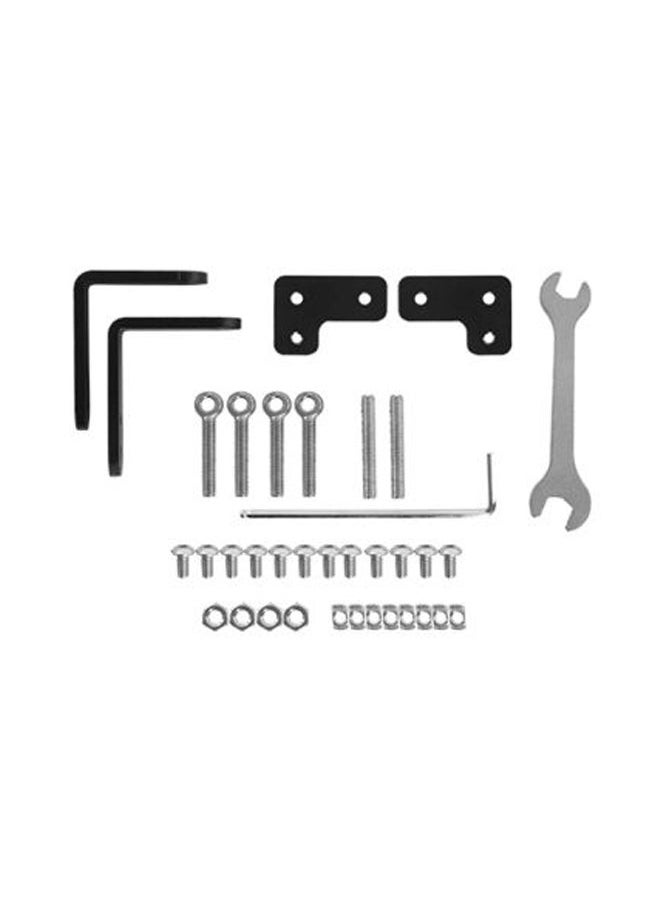 NIBEMINENT 40-Piece Aluminium Profile Pull Rod Kit For CR-10/CR-10S 3D Printer Black/Silver  - Image 2