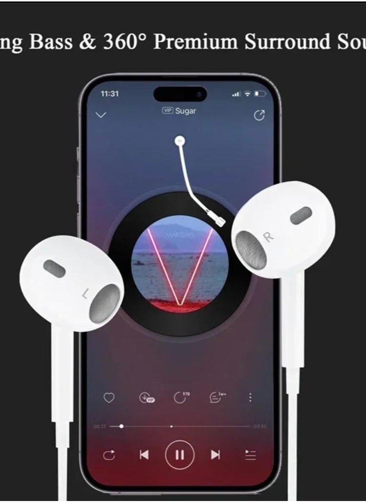 Generic - Type C wire headset is compatible with iPad and iPhone 15 - Image 1