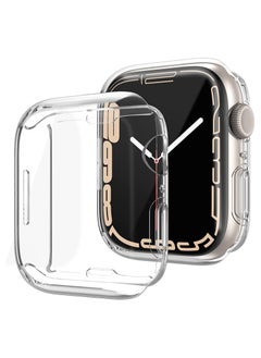ELMO3EZZ Apple 45mm Cover Environmental Soft Flexible TPU Anti-Scratch Lightweight Protective Apple 45MM Case Compatible with Apple 45MM Watch Series - (Clear)