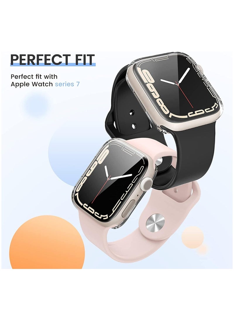 Generic - ELMO3EZZ Apple 45mm Cover Environmental Soft Flexible TPU Anti-Scratch Lightweight Protective Apple 45MM Case Compatible with Apple 45MM Watch Series - (Clear) - Image 1