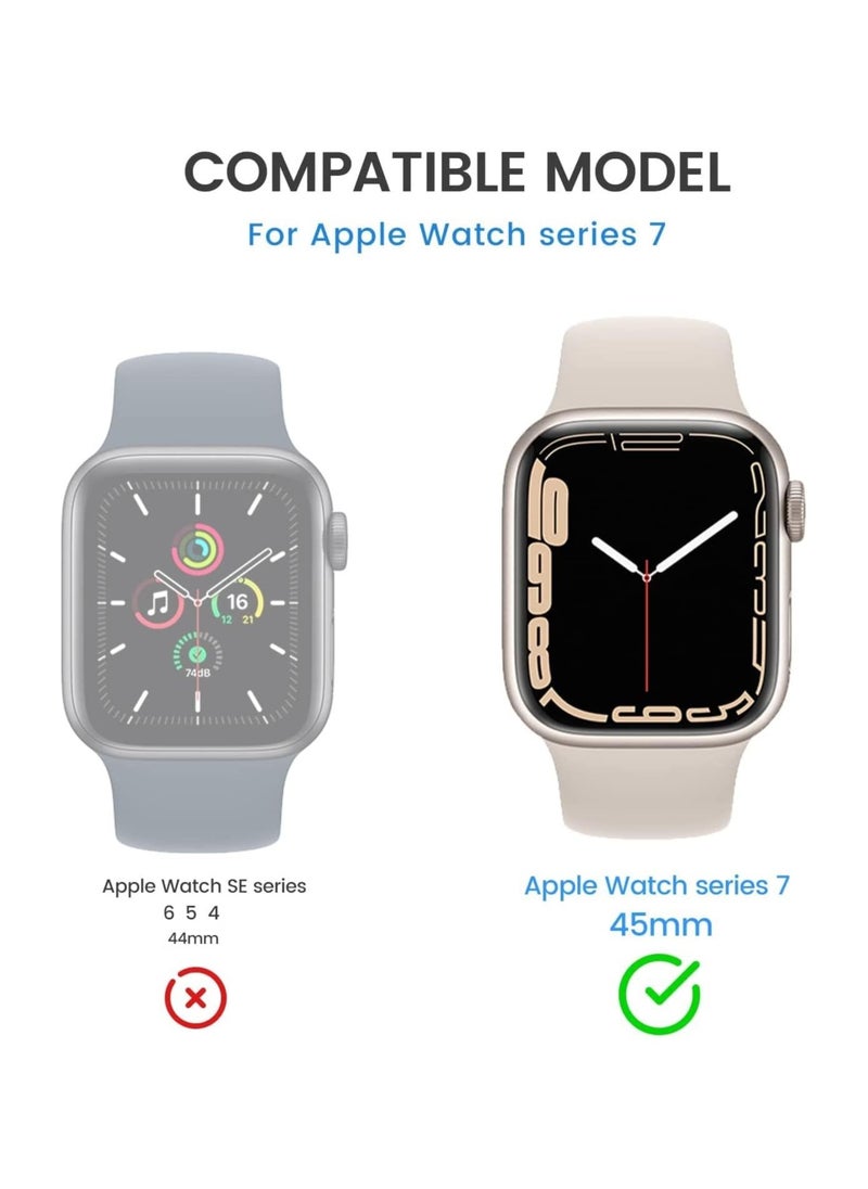 Generic - ELMO3EZZ Apple 45mm Cover Environmental Soft Flexible TPU Anti-Scratch Lightweight Protective Apple 45MM Case Compatible with Apple 45MM Watch Series - (Clear) - Image 1