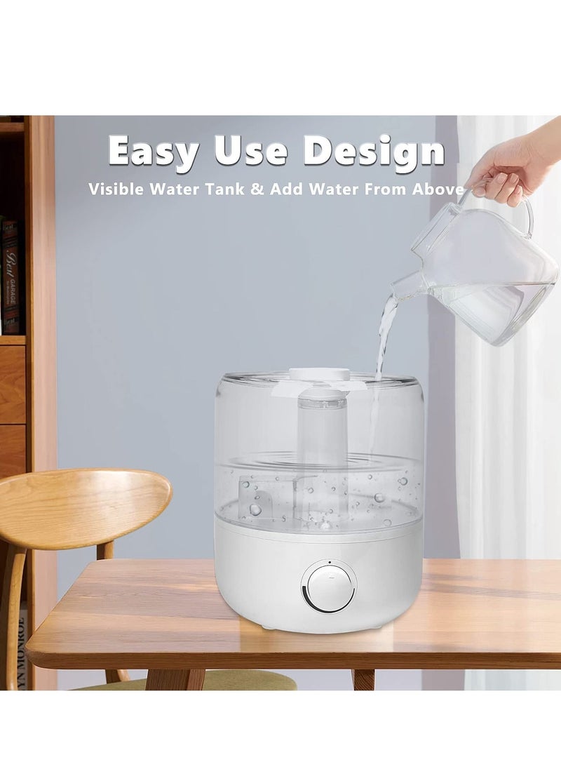 Arabest - Humidifier for Large Room, 3L Air Humidifier for Bedroom, Aroma Diffuser, Essential Oil Function, Ultrasonic Cool Mist, Lower Noise, Adjustable 360° Knob, Auto Shut-Off, Humidifiers for Any Rooms - Image 1