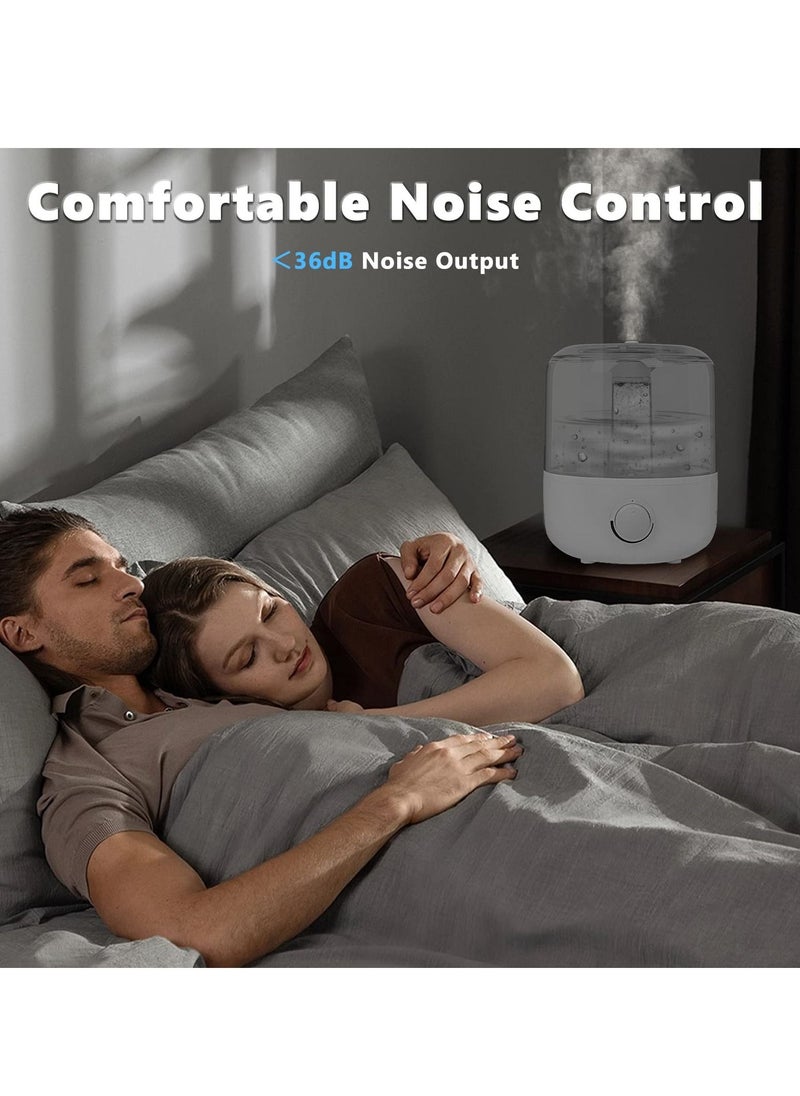 Arabest - Humidifier for Large Room, 3L Air Humidifier for Bedroom, Aroma Diffuser, Essential Oil Function, Ultrasonic Cool Mist, Lower Noise, Adjustable 360° Knob, Auto Shut-Off, Humidifiers for Any Rooms - Image 1
