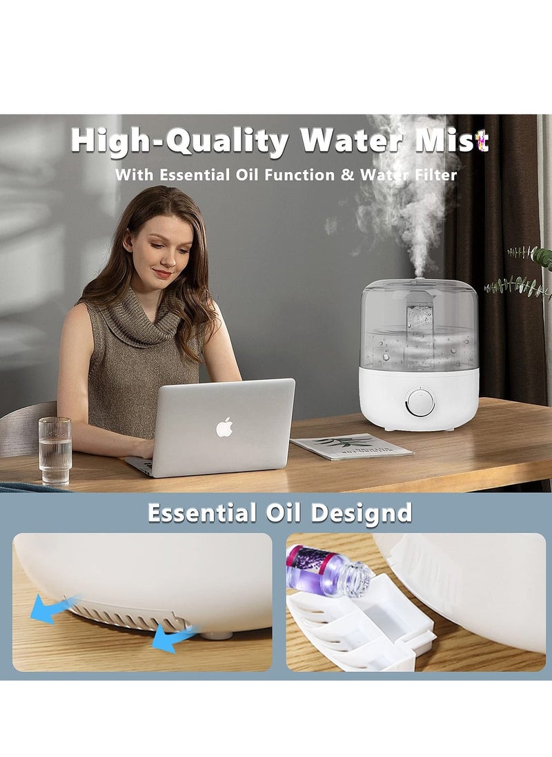 Arabest - Humidifier for Large Room, 3L Air Humidifier for Bedroom, Aroma Diffuser, Essential Oil Function, Ultrasonic Cool Mist, Lower Noise, Adjustable 360° Knob, Auto Shut-Off, Humidifiers for Any Rooms - Image 1