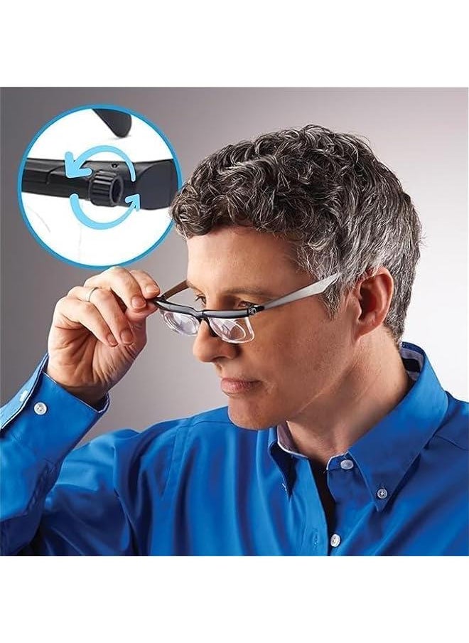 Generic - Adjustable Glasses, FlexVision Focal Adjustable Dial Vision Reading Eyeglasses Reading Glasses Near Far Sight Glasses - Image 1