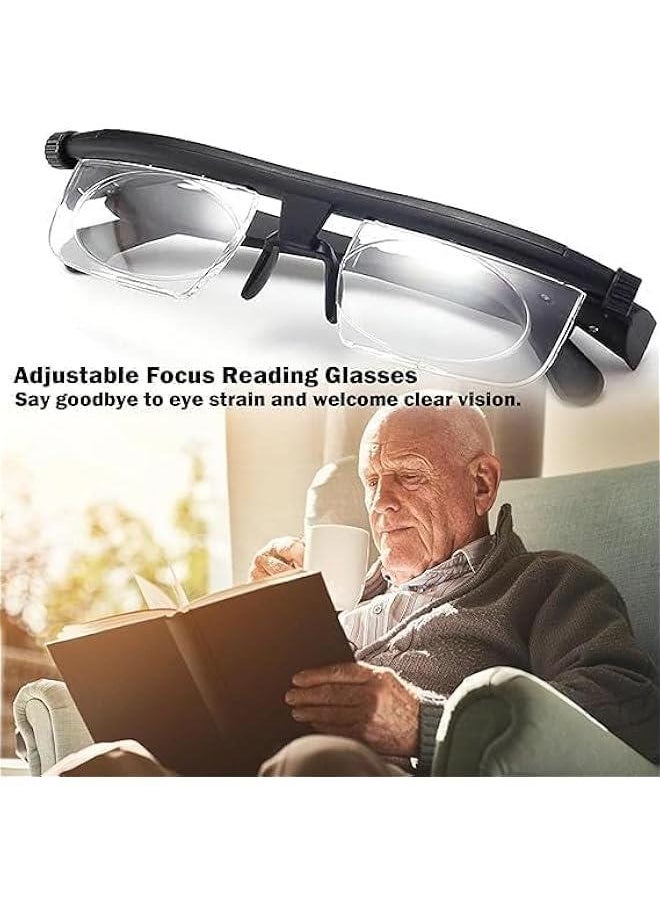 Generic - Adjustable Glasses, FlexVision Focal Adjustable Dial Vision Reading Eyeglasses Reading Glasses Near Far Sight Glasses - Image 1