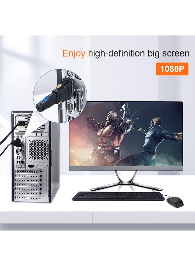 أرسيو محول DVI إلى HDMI من كيبل كرييشن، عبوة من قطعتين ثنائي الاتجاه ذكر DVI إلى أنثى HDMI، يدعم 1080P وثلاثي الأبعاد - Image 5