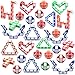 Yeetec 30 Pack 24 Blocks Magic Speed Cubes Mini Snake Cube Mini Plastic Puzzle Cube Toy for Kids Party Bag Fillers Party Supplies Random Color - Image 3