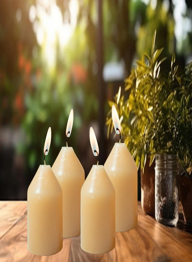 Stone & Feather Scented Small Votive/Pillar Candle, Tropical Peach, Set of 4, Suitable for Romantic Date, Anniversary Decoration, Aromatherapy, Home Decoration, and Party Decor. - Image 1