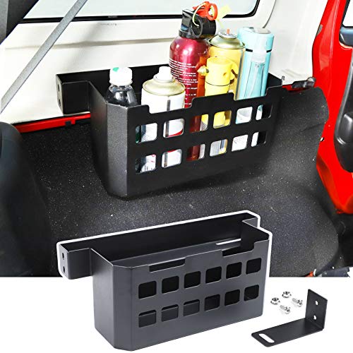 JeCar Rear Molle Panel Trunk Side Cargo Rack Shelf Organizer Storage Tray Basket Metal Cargo Holder for 1997-2022 Jeep Wrangler TJ JK JL - Image 1